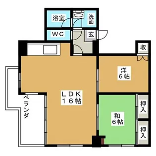 サンライフマンション泉【2階】の間取り