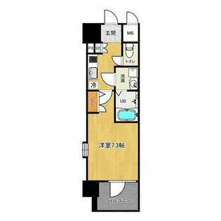 エスリード難波SOUTH【13階】の間取り