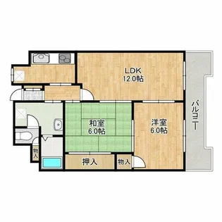 ウィステリアコート山之内【2階】の間取り