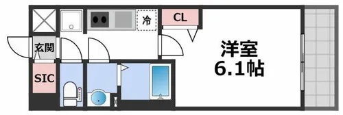 プレサンス上町台筆ヶ崎 SOUTH【2階】の間取り
