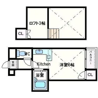 レガーレ玉出【2階】の間取り