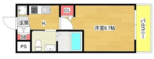 エグゼ大阪ドーム【7階】の間取り