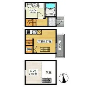 アースクエイク井戸田【1階】の間取り
