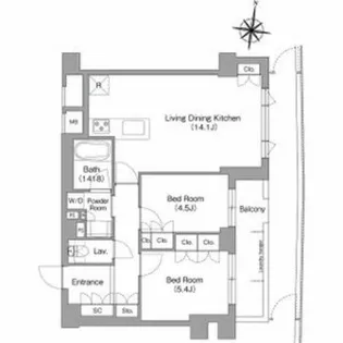 兵庫県神戸市東灘区住吉本町3丁目【マンション】の間取り