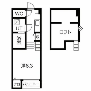 ガーデンヒルズ鶴舞公園【201号室】の間取り