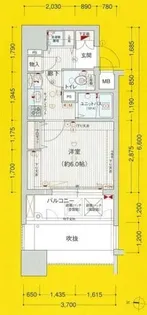 プレサンス泉セレグレード【7階】の間取り