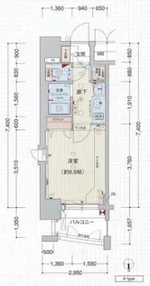 プレサンス大須観音駅前サクシード【8階】の間取り