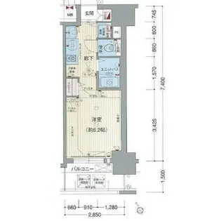 プレサンス鶴舞公園WEST【6階】の間取り