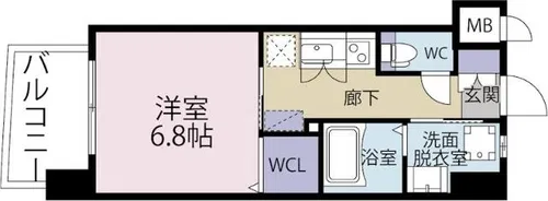 La casa戸畑(ラ・カーサ)【303号室】の間取り