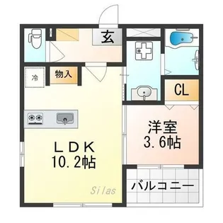アサヒテラスひかり【2階】の間取り