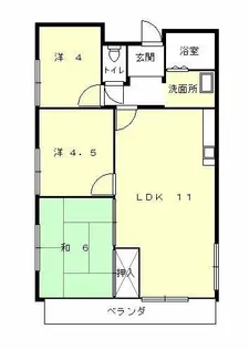 エステート土山【301号室】の間取り