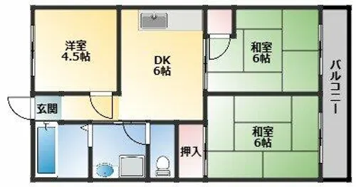 グランドシャトー加美【4階】の間取り