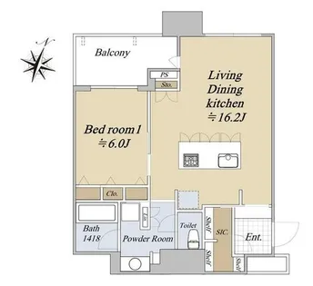 アイランドシティ オーシャン&フォレストタワーレジデンスEAST【24階】の間取り