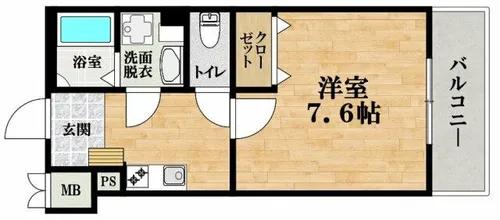 EXハイツ東新町Ⅳ【201号室】の間取り