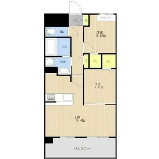 LIBTH上牟田EAST【9階】の間取り