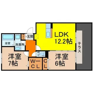 ラフィーネ野立【1階】の間取り