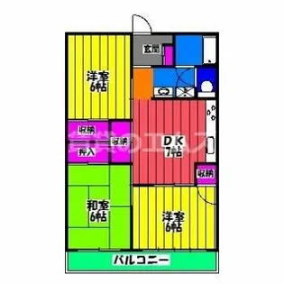 八尋ビル【602号室】の間取り