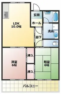 アスカサンハイム【6階】の間取り