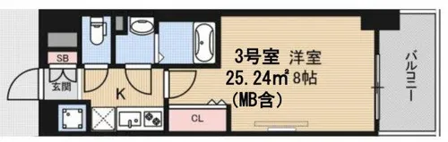 LUXE海老江Ⅱ【3階】の間取り