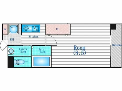 アーバンステージ安堂寺Ⅱ【6階】の間取り