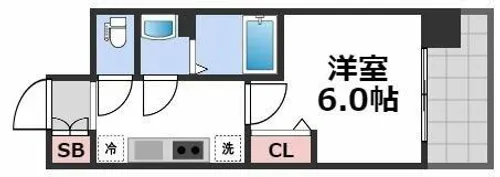 ララプレイス玉造パルク【3階】の間取り