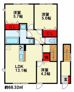 Legendハイム B棟【2階】の間取り