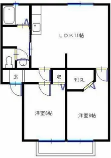 サンハイム下手野(借上)【1階】の間取り