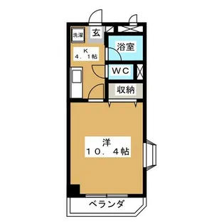 1Kの間取り画像