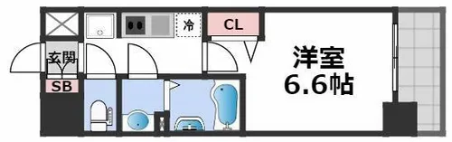 プレサンス玉造ザ・ライブ【12階】の間取り