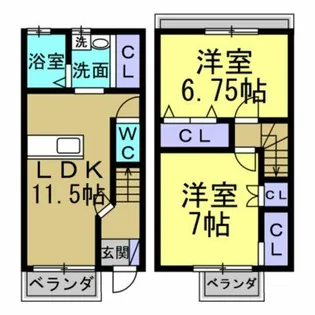 赤城館【1階】の間取り