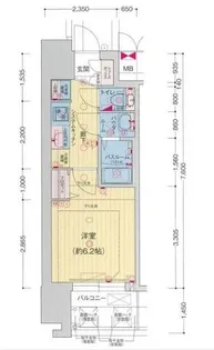プレサンスドームシティ【601号室】の間取り