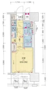 プレサンスドームシティ【603号室】の間取り