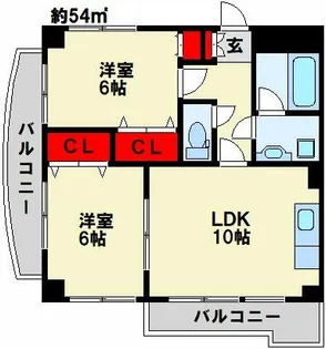 プラージュ門司港【6階】の間取り
