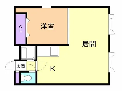 シャンポールA【103号室】の間取り