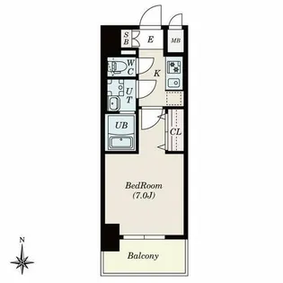 S-RESIDENCE尾頭橋clarity【9階】の間取り