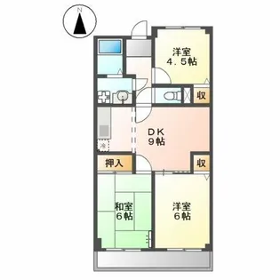 プリネール【2階】の間取り