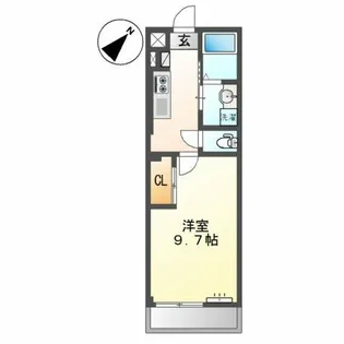 ジェンティー フルール【2階】の間取り