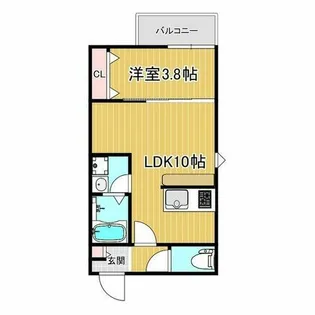 LECOCON中川Ⅱ【2階】の間取り