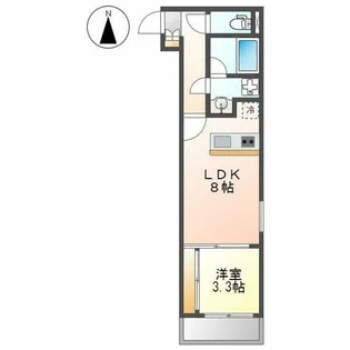 1LDKの間取り画像