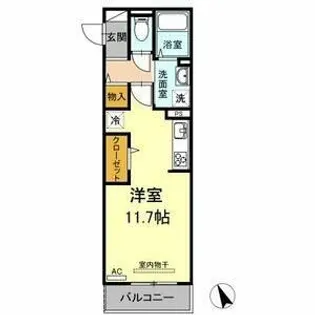 DーROOM松葉【3階】の間取り