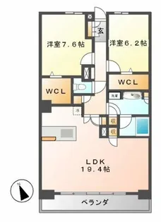 ロイヤルパークス千種【11階】の間取り
