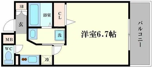 LC本町【13階】の間取り