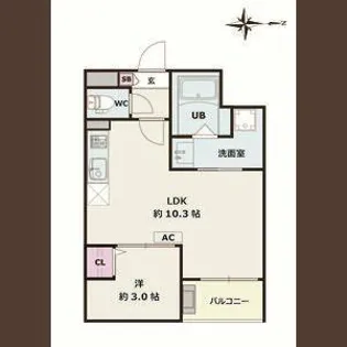 Jack sotoshinⅠ【3階】の間取り