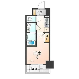 大阪府大阪市大正区三軒家東1丁目【マンション】の間取り