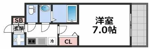 S-RESIDENCEドーム前千代崎【8階】の間取り