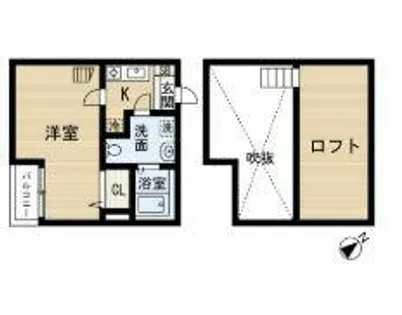 アパートメントU【2階】の間取り