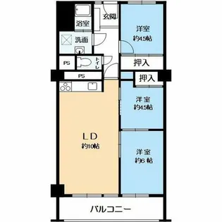 御影グランドハイツ【502号室】の間取り