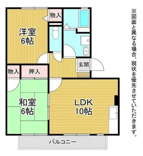 福岡県北九州市小倉南区南方3丁目【アパート】の間取り
