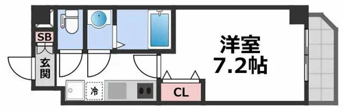 M-City 天王寺【10階】の間取り