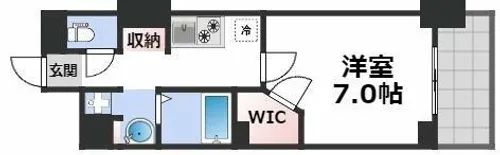 ハビテ靱センターコート【12階】の間取り